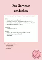 Vorschau - Stundenentwürfe - Unterrichtsstunde Sommer - Wortschatzaufbau - Seite 1