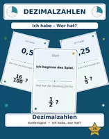 Vorschau - Spiele - Ich habe - Wer hat ... ? Dezimalzahlen / 25 Karten - Deckblatt