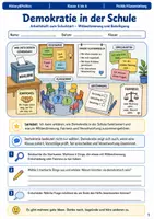 Vorschau - Arbeitsblätter - Demokratie in der Schule Arbeitsheft Klasse 5 bis 6 Schulstart Mitbestimmung und Beteiligung - Deckblatt