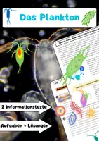 Vorschau - Arbeitsblätter - Das Plankton: Texte, Übungen, Lückentext, - Deckblatt