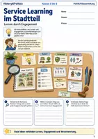 Vorschau - Arbeitsblätter - Service Learning im Stadtteil Arbeitsheft Klasse 5 bis 6 Schulstart Engagement planen - Deckblatt