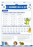 anteprima - Esercizi - Schede didattiche sui numeri da 0 a 20 - Pagina 2