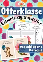 Vorschau - Mal- und Bastelvorlagen - Otterklasse - Geburtstagsaufsteller (Klassentier) - Deckblatt