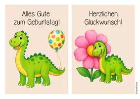 Vorschau - Mal- und Bastelvorlagen - Dinoklasse - Geburtstagsaufsteller (Klassentier) - Seite 2