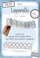 Vorschau - Unterrichtsreihen - Leporello Uhrzeit - Uhr -Tagesablauf - Deckblatt