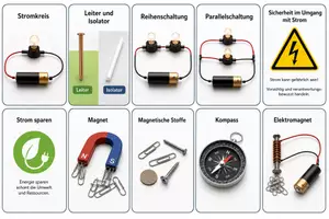 Vorschau - Unterrichtsreihen - Elektrizität & Magnetismus Sekundarstufe 1 – Arbeitsmaterial mit Experimenten und Lösungen - Seite 1