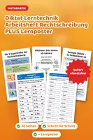 Vorschau - Arbeitsblätter - Diktat Lerntechnik Arbeitsheft Rechtschreibung PLUS Lernposter - Deckblatt