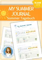 Vorschau - Arbeitsblätter - My Summer Journal | Sommerferien Tagebuch - Deckblatt