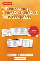Vorschau - Arbeitsblätter - Silbentrennung Deutsch Arbeitsheft PLUS Lernposter - Deckblatt