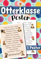 Vorschau - Poster - Otterklasse - Poster | Klassenraumdekoration (Klassentier) - Deckblatt