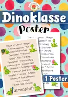 Vorschau - Poster - Dinoklasse - Poster | Klassenraumdekoration (Klassentier) - Deckblatt