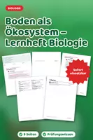Vorschau - Arbeitsblätter - Boden als Ökosystem – Lernheft Biologie - Deckblatt