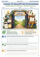 Vorschau - Arbeitsblätter - Lesestart mit Ganzschrift oder Kurztextsammlung Arbeitsheft Klasse 5 bis 6 Schulstart Deutsch - Deckblatt