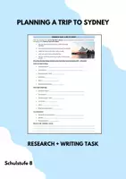 Vorschau - Arbeitsblätter - Planning a Trip to Sydney (Australia) Research + Writing Task - Deckblatt
