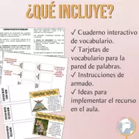 Vista previa - Tarjetas / Manipulativos - Cadena alimenticia Cuaderno interactivo de vocabulario - página 1