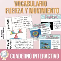 Vista previa - Tarjetas / Manipulativos - Fuerza y Movimiento Cuaderno interactivo de vocabulario - Portada