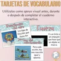 Vista previa - Tarjetas / Manipulativos - Fuerza y Movimiento Cuaderno interactivo de vocabulario - página 3