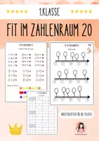 Vorschau - Unterrichtsreihen - Fit im Zahlenraum 20 – Mathematik für die 1. Klasse | Arbeitsblätter - Deckblatt