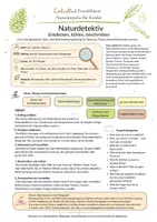 Vorschau - Arbeitsblätter - Naturimpulse für Kinder - Detektive - Deckblatt