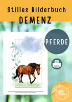 Vorschau - Bildkarten - Stilles Bilderbuch Pferde Beschäftigung für Demente Demenz Alzheimer - Deckblatt
