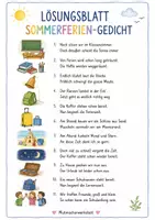Vorschau - Arbeitsblätter - Sommerferien-Gedicht – Gedichtschnipsel sortieren | Reimdetektiv | Kreatives Schreiben (Klasse 2–5) - Seite 3