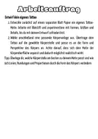 Vorschau - Stundenentwürfe - Tattoo-Design im Kunstunterricht – Körpervorlagen zum Zeichnen und Gestalten (SEK I & II) - Seite 1