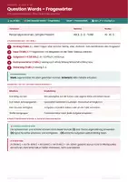 Vorschau - Arbeitsblätter - Englisch Fragewörter Klasse 5 Vertretungsstunde - Seite 1