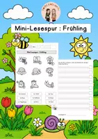 Vorschau - Arbeitsblätter - Mini-Lesespur - Frühling/Lesen - Deckblatt