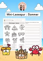 Vorschau - Arbeitsblätter - Mini-Lesespur - Sommer/Lesen - Deckblatt