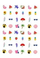 Vorschau - Mal- und Bastelvorlagen - Sommersticker basteln - Projekt - Seite 1