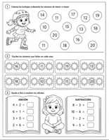 Vista previa - Hojas de trabajo - Cuaderno de refuerzo Preescolar y Primer Grado - página 1