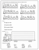 Vista previa - Hojas de trabajo - Cuaderno de refuerzo Preescolar y Primer Grado - página 3