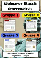 Vorschau - Arbeitsblätter - Weimarer Klassik Gruppenarbeit: Goethe, Schiller & Antike - Deckblatt