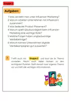 Vorschau - Arbeitsblätter - Formen des modernen Marketings Gruppenarbeit: Influencer & Marketing - Seite 2
