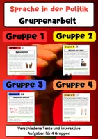 Vorschau - Arbeitsblätter - Sprache in der Politik Gruppenarbeit: Framing & Populismus - Deckblatt