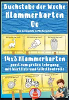 Vorschau - Stationenlernen - Klammerkarten Lautposition Laut O - Buchstabe der Woche - Deckblatt