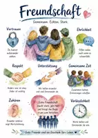 Vorschau - Arbeitsblätter - Lernposter + Arbeitsblätter zum Thema "Freundschaft" + Lösung & Fragen & MP3 + Mindmap + Infografik - Deckblatt