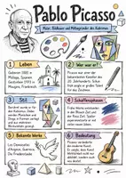 Vorschau - Arbeitsblätter - Lernposter + Arbeitsblätter zum Thema "Pablo Picasso" + Lösung & Fragen & MP3 + Mindmap + Infografik - Deckblatt