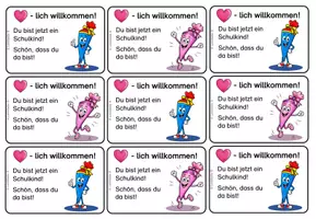 Vorschau - Bildkarten - Erster Schultag Willkommenskärtchen Dino und Schultüte (Dinosaurier) - Seite 3