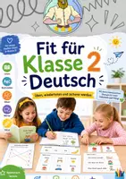 Vorschau - Stationenlernen - Fit für Klasse 2 Deutsch - Deckblatt