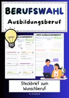Vorschau - Arbeitsblätter - Berufsorientierung: Steckbrief Ausbildungsberuf - Deckblatt