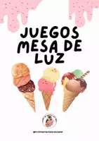 Vista previa - Tarjetas / Manipulativos - MESA DE LUZ DE HELADOS - página 1