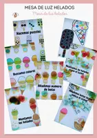 Vista previa - Tarjetas / Manipulativos - MESA DE LUZ DE HELADOS - Portada