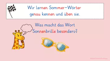 Vorschau - Stundenentwürfe - Unterrichtsstunde Sommer - Sommerwörter untersuchen - Seite 3