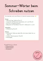 Vorschau - Stundenentwürfe - Unterrichtsstunde Somme - Schreiben mit Sommer-Wörtern - Seite 1