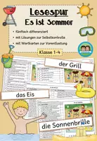 Vorschau - Arbeitsblätter - Lesespur - Sommer (Klasse 1-4) #50mal50byextraklasse - Deckblatt