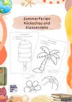 Vorschau - Arbeitsblätter - Sommerferien Rückblick und Klassendekoration - Deckblatt