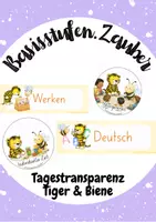 Vorschau - Bildkarten - Tagestransparenz Tiger & Biene - Deckblatt