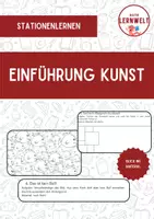 Vorschau - Mal- und Bastelvorlagen - Stationenlernen "Einführung Kunst" - Deckblatt