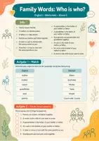 Vorschau - Arbeitsblätter - My Family: English Vocabulary Worksheets – Englisch, Klasse 5 - Seite 2
